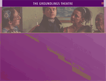 Tablet Screenshot of groundlings.co.uk
